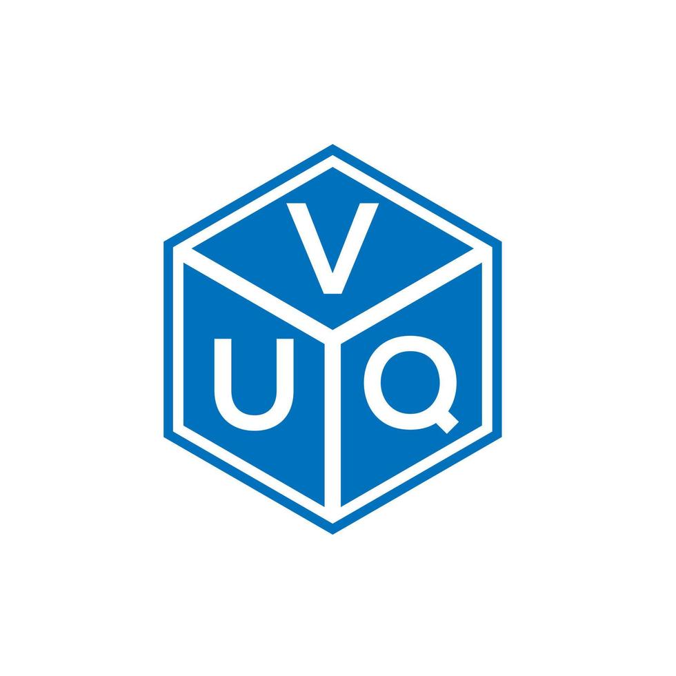 vuq brief logo ontwerp op zwarte achtergrond. vuq creatieve initialen brief logo concept. vuq brief ontwerp. vector
