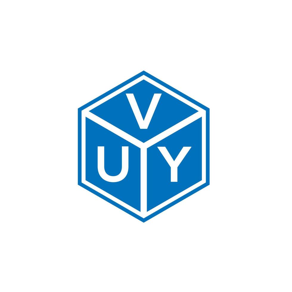 vuy brief logo ontwerp op zwarte achtergrond. vuy creatieve initialen brief logo concept. vuy brief ontwerp. vector