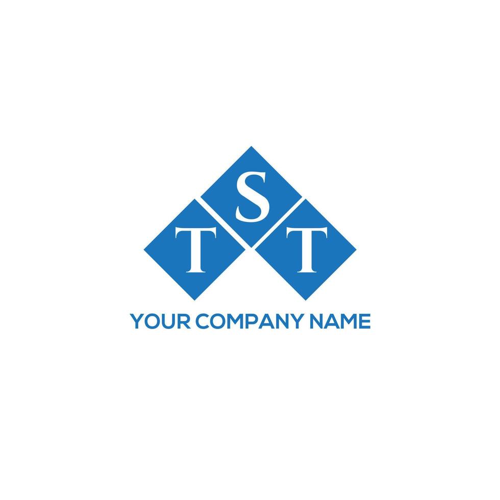 tst brief logo ontwerp op witte achtergrond. tst creatieve initialen brief logo concept. tst-briefontwerp. vector