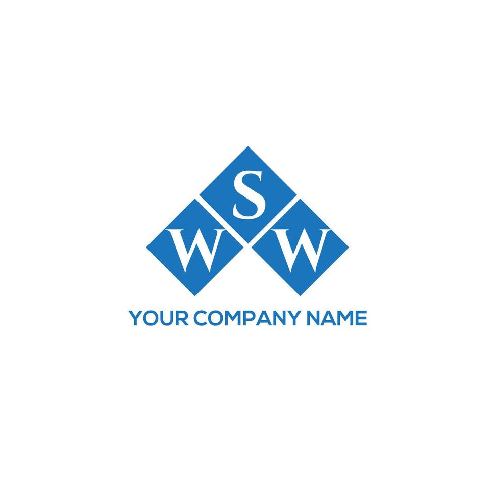 Wsw brief logo ontwerp op witte achtergrond. wsw creatieve initialen brief logo concept. wsw brief ontwerp. vector