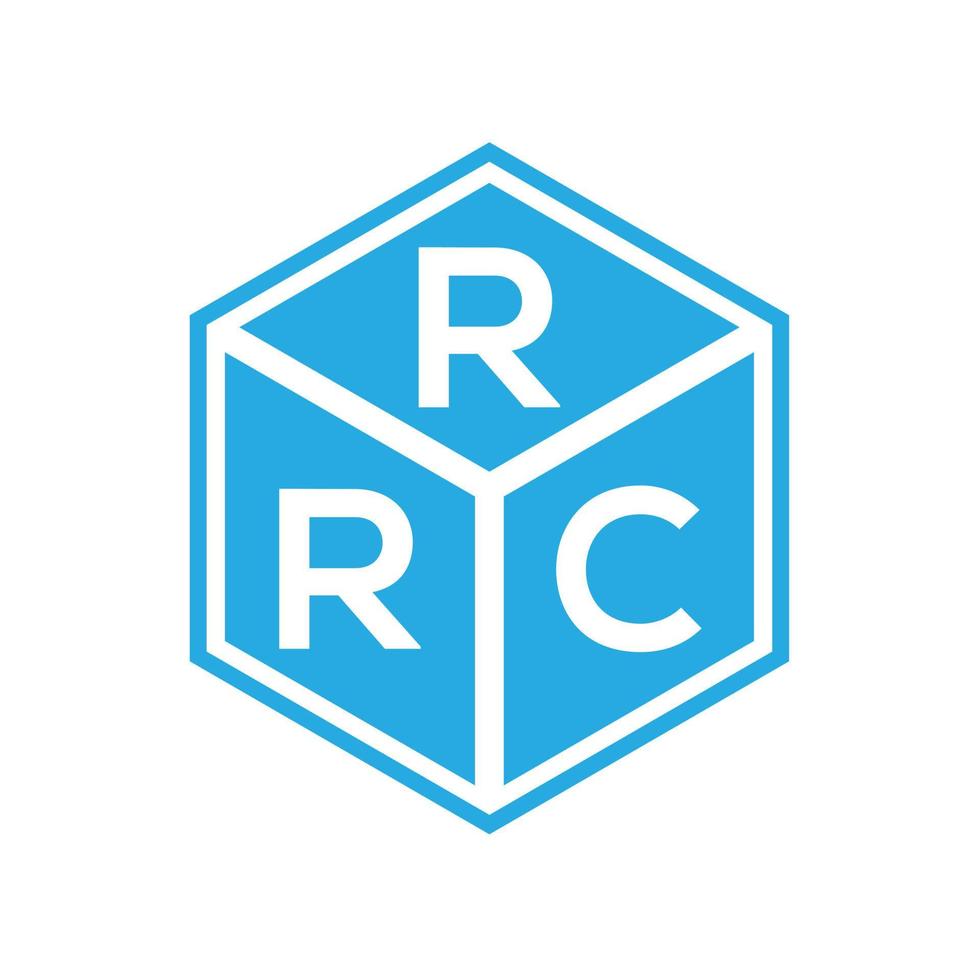 rrc brief logo ontwerp op zwarte achtergrond. rrc creatieve initialen brief logo concept. rrc brief ontwerp. vector