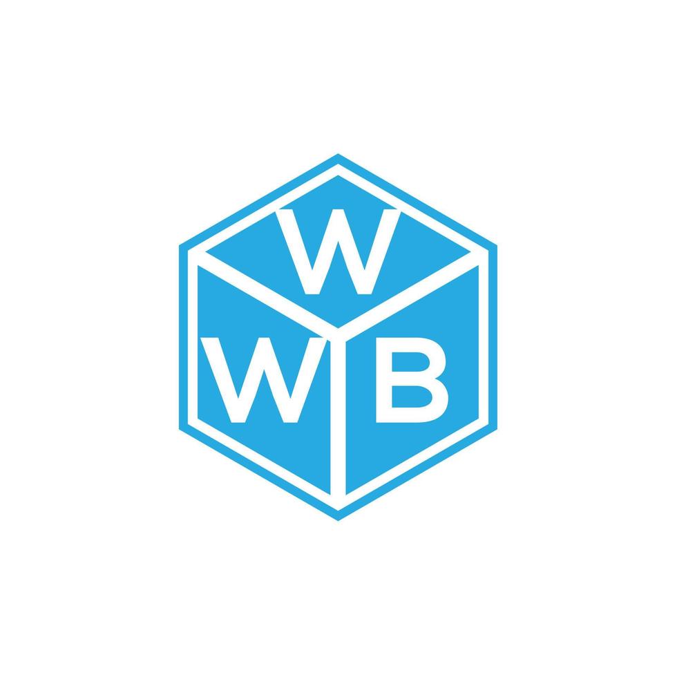 WWB brief logo ontwerp op zwarte achtergrond. wwb creatieve initialen brief logo concept. wwb brief ontwerp. vector