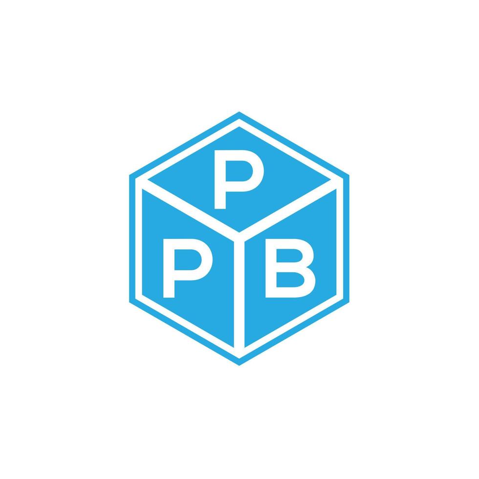 ppb brief logo ontwerp op zwarte achtergrond. ppb creatieve initialen brief logo concept. ppb-briefontwerp. vector