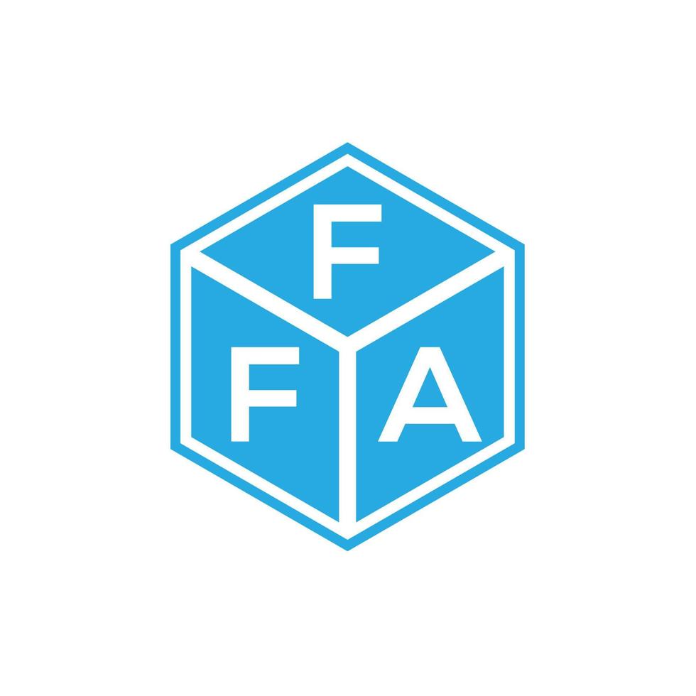 ffa brief logo ontwerp op zwarte achtergrond. ffa creatieve initialen brief logo concept. ffa brief ontwerp. vector