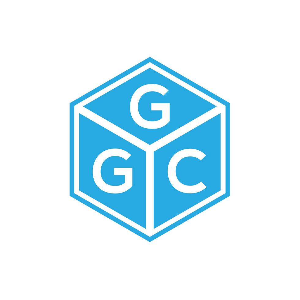 ggc brief logo ontwerp op zwarte achtergrond. ggc creatieve initialen brief logo concept. ggc-briefontwerp. vector