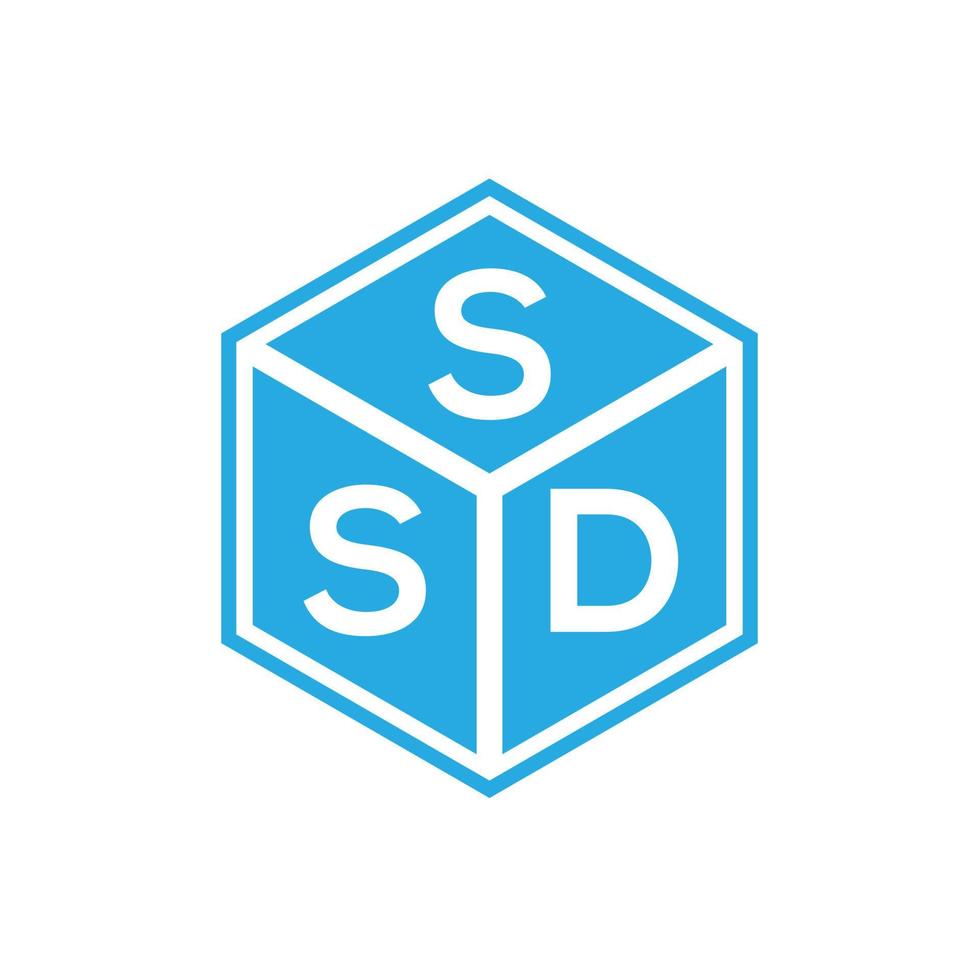 SSD brief logo ontwerp op zwarte achtergrond. SSD creatieve initialen brief logo concept. SSD-letterontwerp. vector