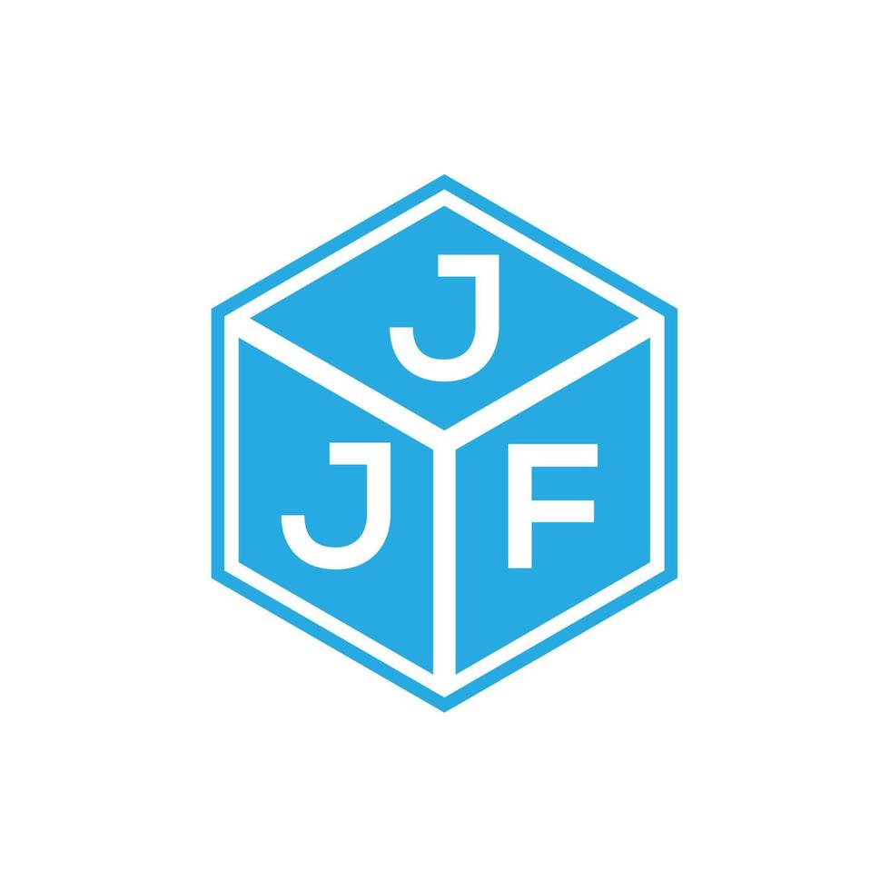 jjf brief logo ontwerp op zwarte achtergrond. jjf creatieve initialen brief logo concept. jjf brief ontwerp. vector