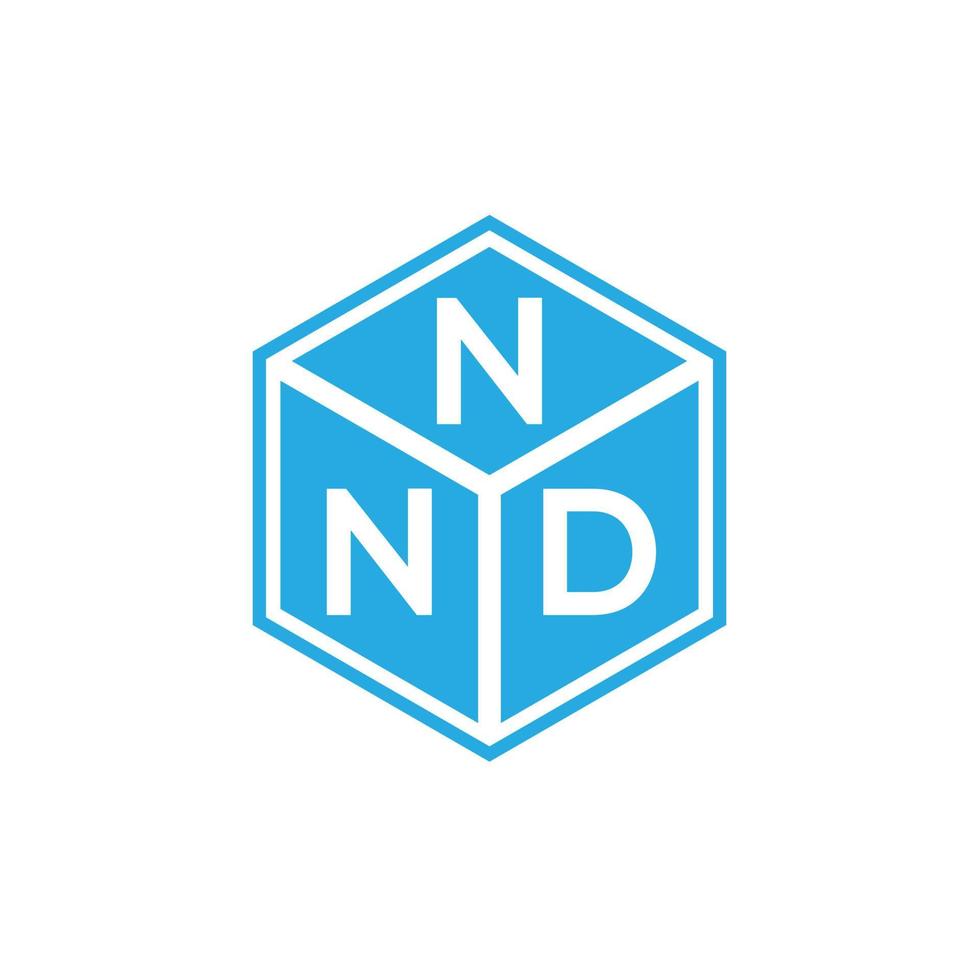nnd brief logo ontwerp op zwarte achtergrond. nnd creatieve initialen brief logo concept. nnd brief ontwerp. vector