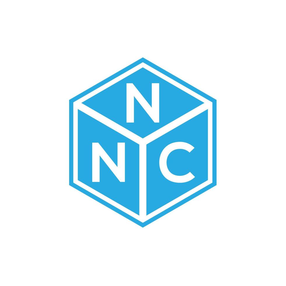 nc brief logo ontwerp op zwarte achtergrond. nnc creatieve initialen brief logo concept. nc brief ontwerp. vector