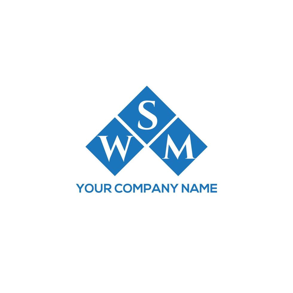 wsm creatieve initialen brief logo concept. wsm brief design.wsm brief logo ontwerp op witte achtergrond. wsm creatieve initialen brief logo concept. wsm brief ontwerp. vector