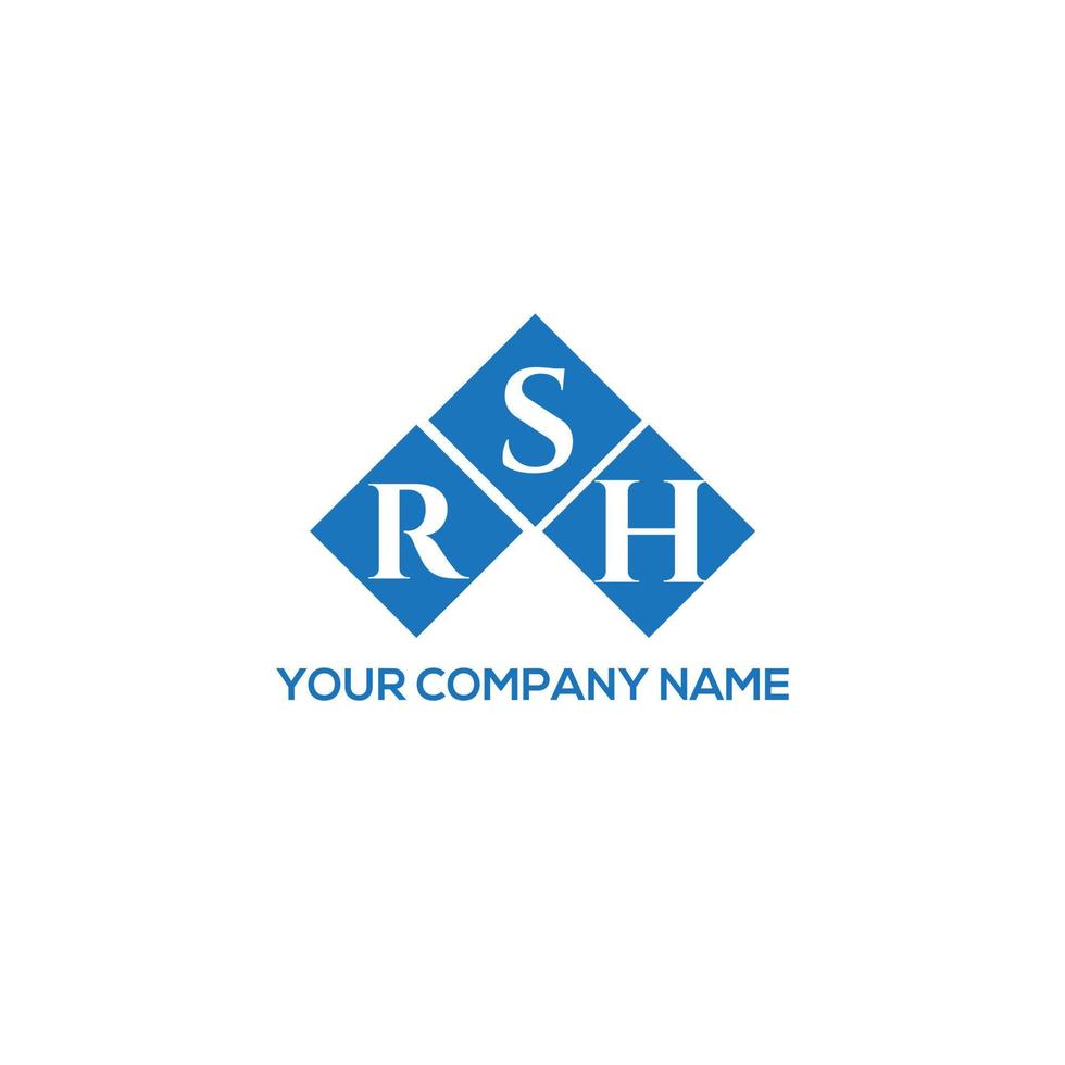 rsh brief logo ontwerp op witte achtergrond. rsh creatieve initialen brief logo concept. rsh-briefontwerp. vector