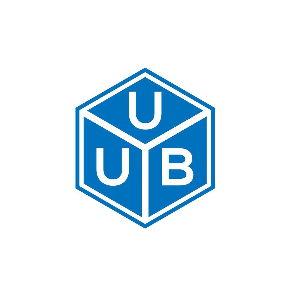 uub brief logo ontwerp op zwarte achtergrond. uub creatieve initialen brief logo concept. uub brief ontwerp. vector