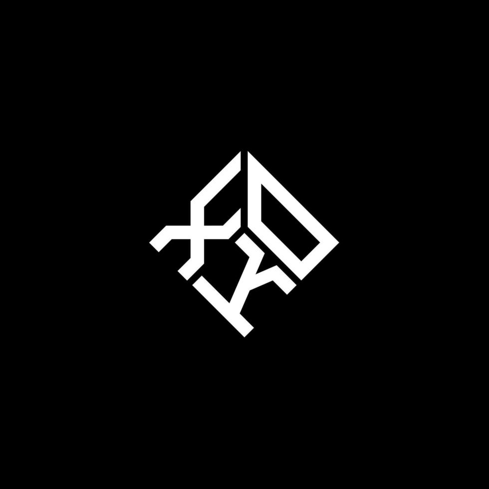 xko brief logo ontwerp op zwarte achtergrond. xko creatieve initialen brief logo concept. xko brief ontwerp. vector