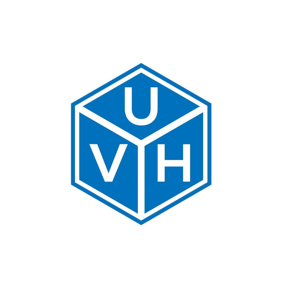 uvh brief logo ontwerp op zwarte achtergrond. uvh creatieve initialen brief logo concept. uvh-letterontwerp. vector