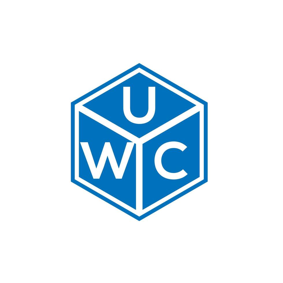 uwc brief logo ontwerp op zwarte achtergrond. uwc creatieve initialen brief logo concept. uwc brief ontwerp. vector