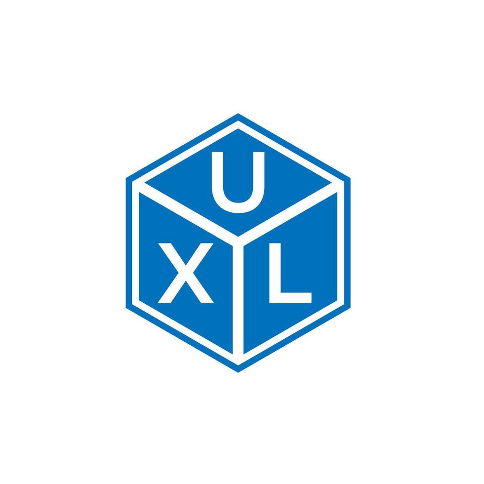 uxl brief logo ontwerp op zwarte achtergrond. uxl creatieve initialen brief logo concept. uxl-letterontwerp. vector
