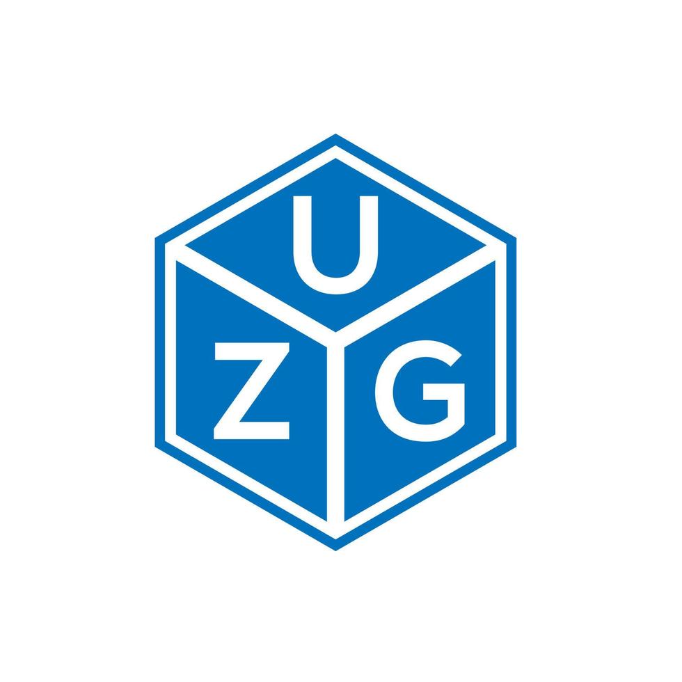 uzg brief logo ontwerp op zwarte achtergrond. uzg creatieve initialen brief logo concept. uzg-briefontwerp. vector