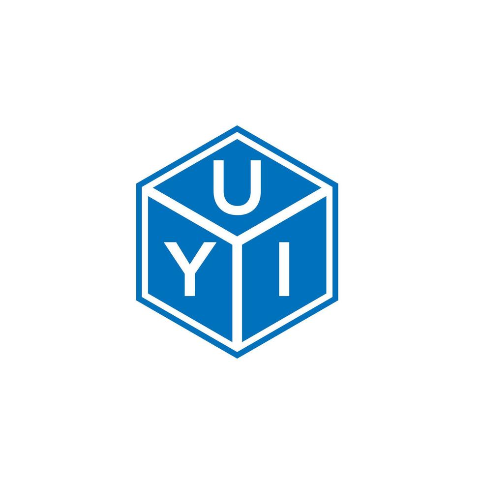 uyi brief logo ontwerp op zwarte achtergrond. uyi creatieve initialen brief logo concept. uyi-briefontwerp. vector