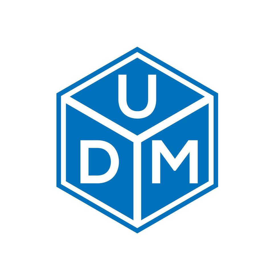 mobileudm brief logo ontwerp op zwarte achtergrond. udm creatieve initialen brief logo concept. udm brief ontwerp. vector