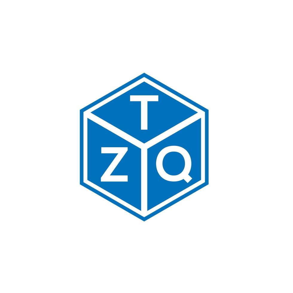 tzq brief logo ontwerp op zwarte achtergrond. tzq creatieve initialen brief logo concept. tzq brief ontwerp. vector