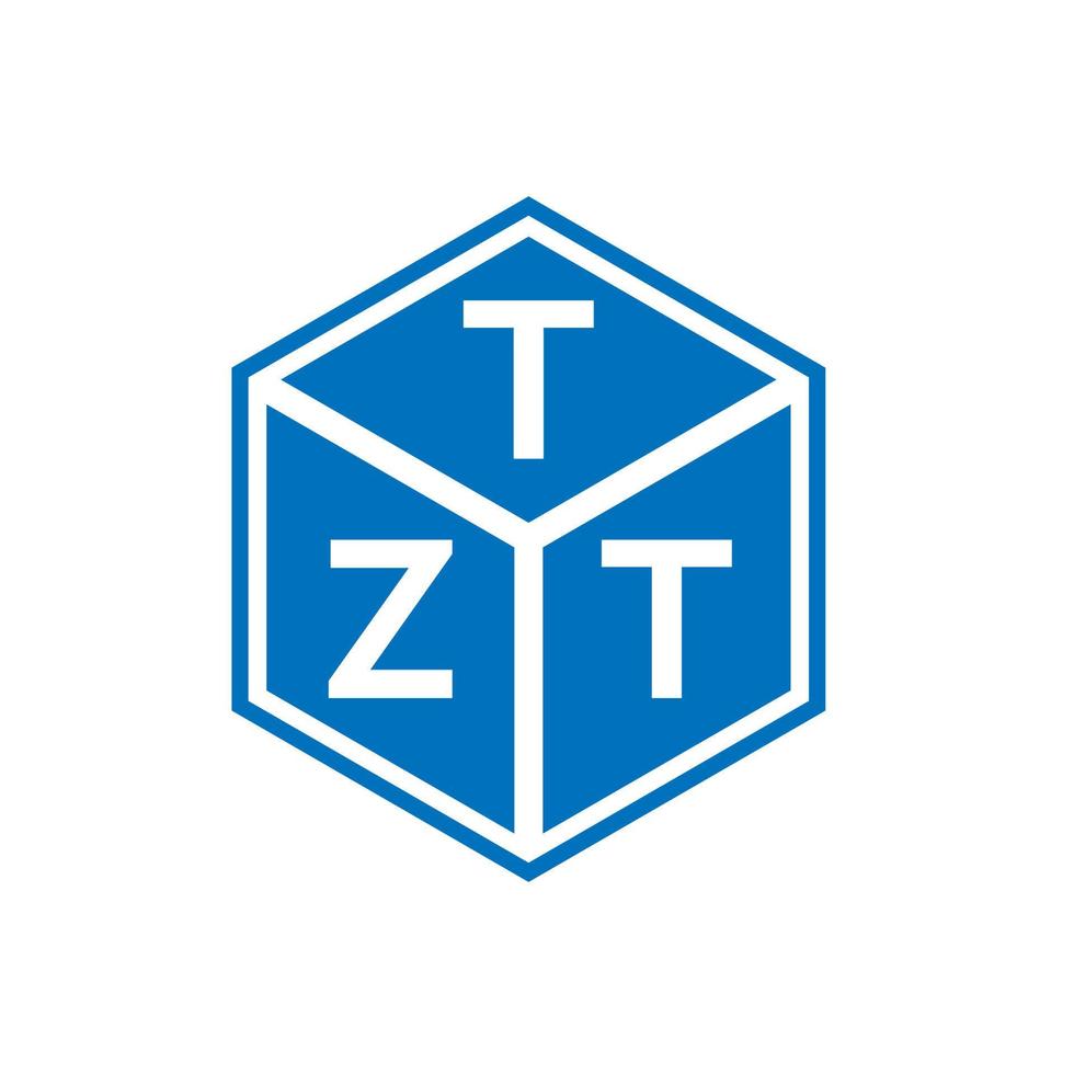 tzt brief logo ontwerp op zwarte achtergrond. tzt creatieve initialen brief logo concept. tzt-briefontwerp. vector