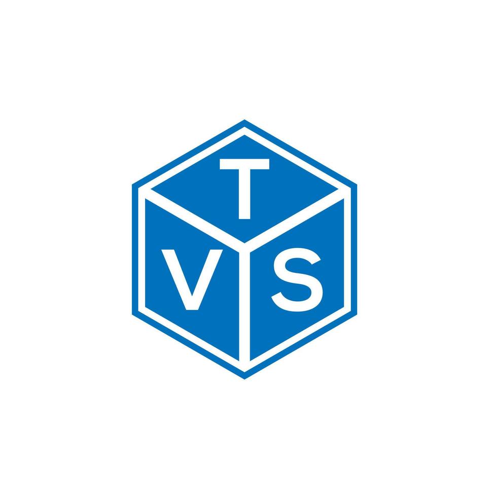 tv's brief logo ontwerp op zwarte achtergrond. tvs creatieve initialen brief logo concept. tv's brief ontwerp. vector