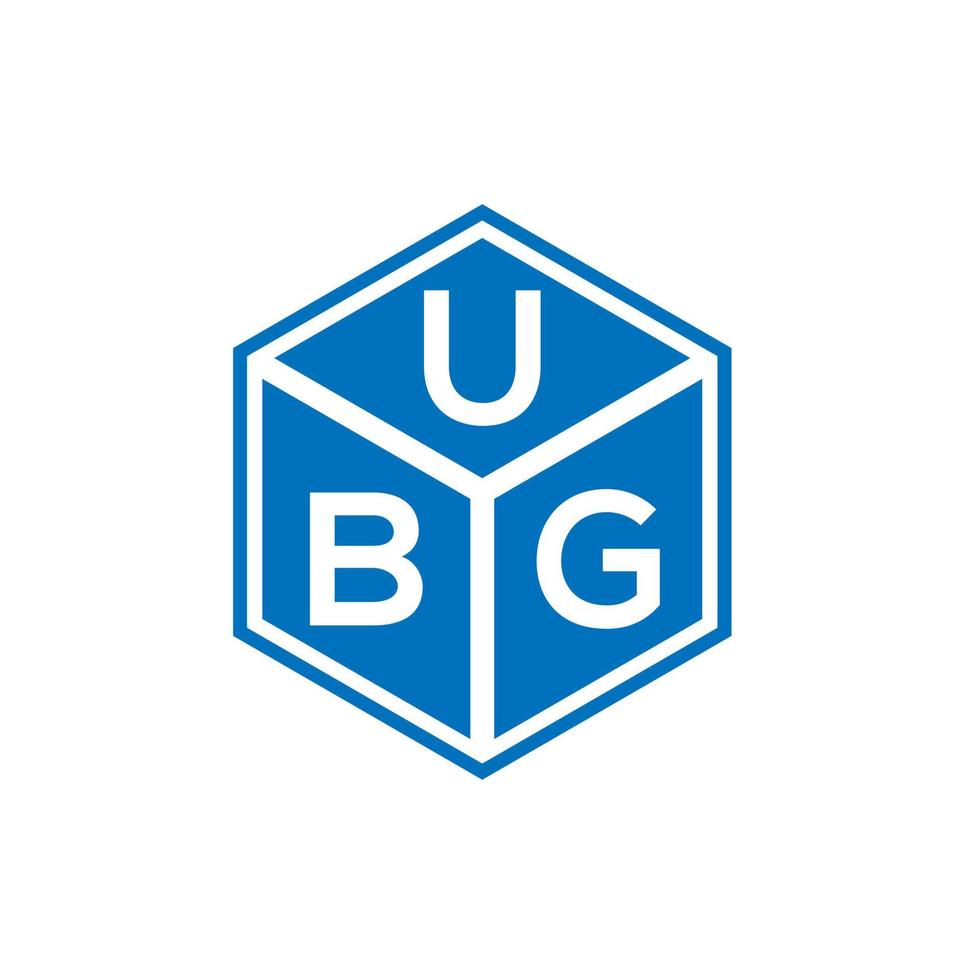 ubg brief logo ontwerp op zwarte achtergrond. ubg creatieve initialen brief logo concept. ubg-briefontwerp. vector