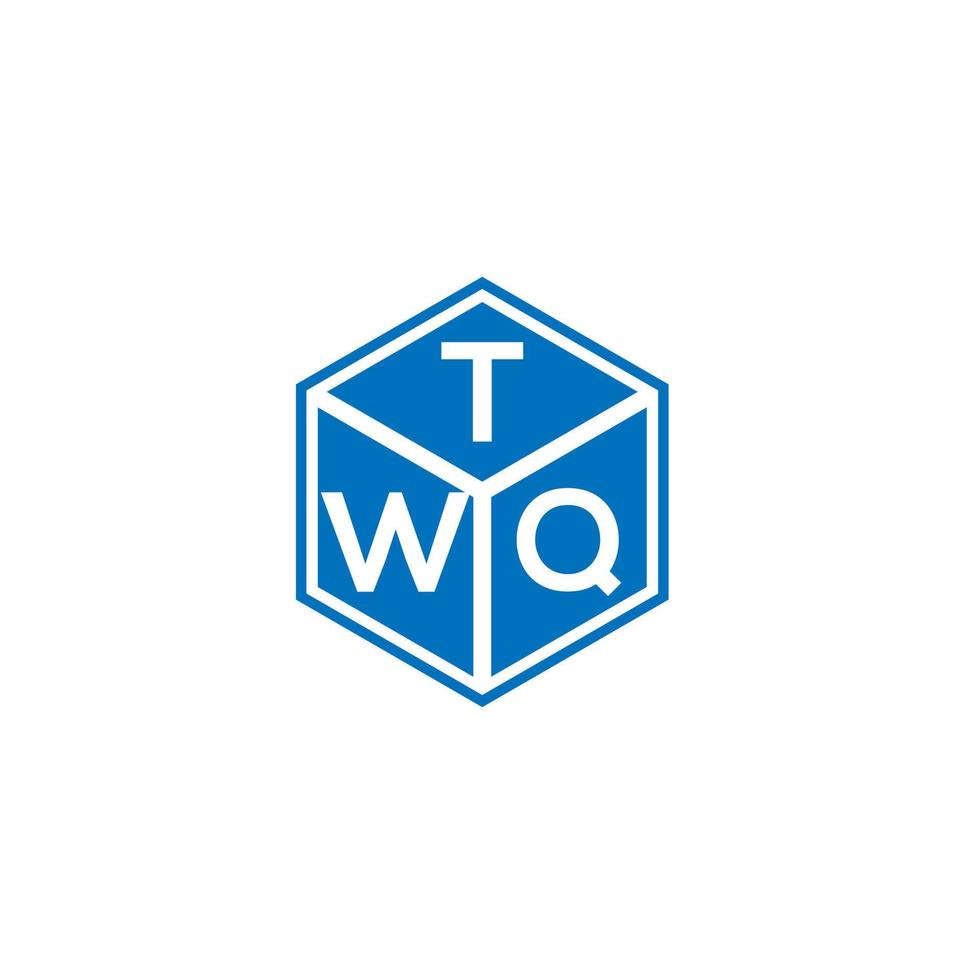 twq brief logo ontwerp op zwarte achtergrond. twq creatieve initialen brief logo concept. twq brief ontwerp. vector