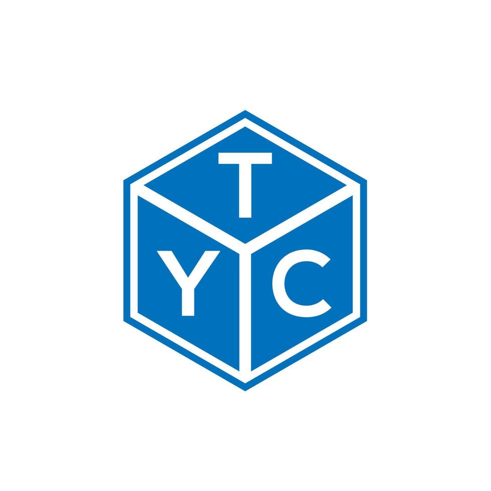 tc brief logo ontwerp op zwarte achtergrond. tyc creatieve initialen brief logo concept. tyc brief ontwerp. vector