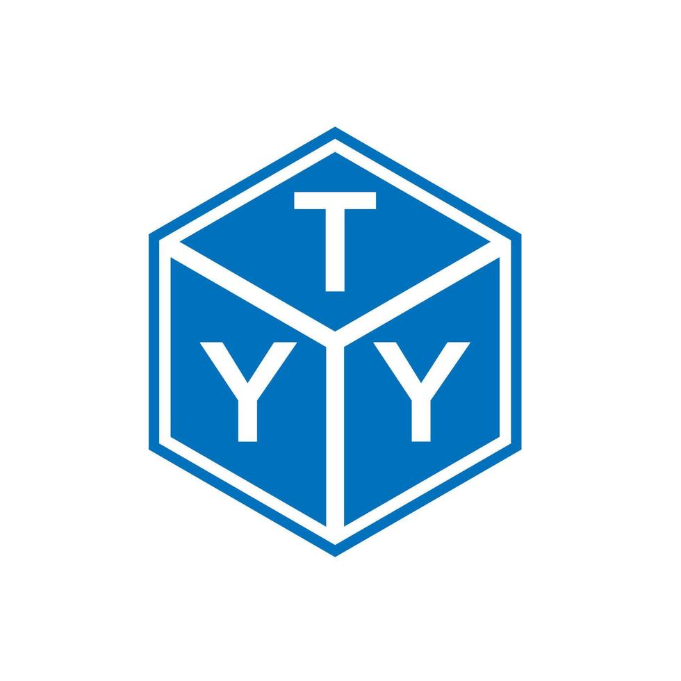 ty brief logo ontwerp op zwarte achtergrond. tyy creatieve initialen brief logo concept. tyy brief ontwerp. vector