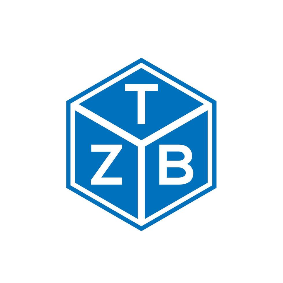tzb brief logo ontwerp op zwarte achtergrond. tzb creatieve initialen brief logo concept. tzb-briefontwerp. vector