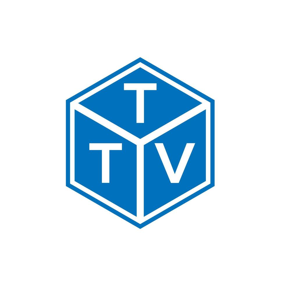 ttv brief logo ontwerp op zwarte achtergrond. ttv creatieve initialen brief logo concept. ttv-briefontwerp. vector