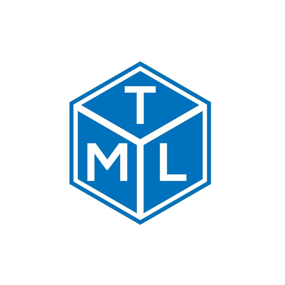 tml brief logo ontwerp op zwarte achtergrond. tml creatieve initialen brief logo concept. tml-briefontwerp. vector