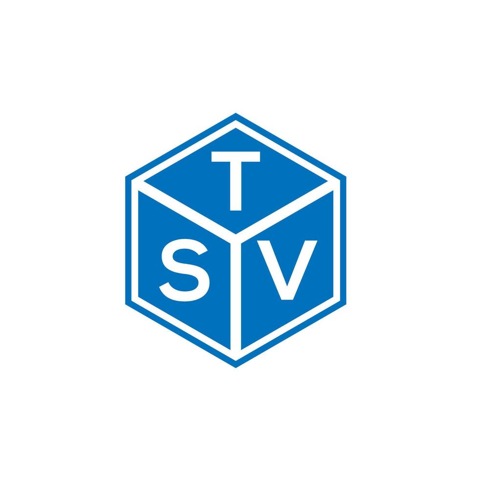 tsv brief logo ontwerp op zwarte achtergrond. tsv creatieve initialen brief logo concept. tsv-briefontwerp. vector