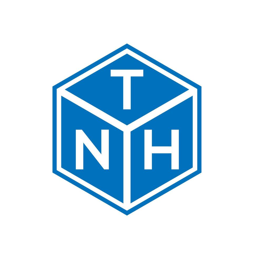 tnh brief logo ontwerp op zwarte achtergrond. tnh creatieve initialen brief logo concept. tnh brief ontwerp. vector