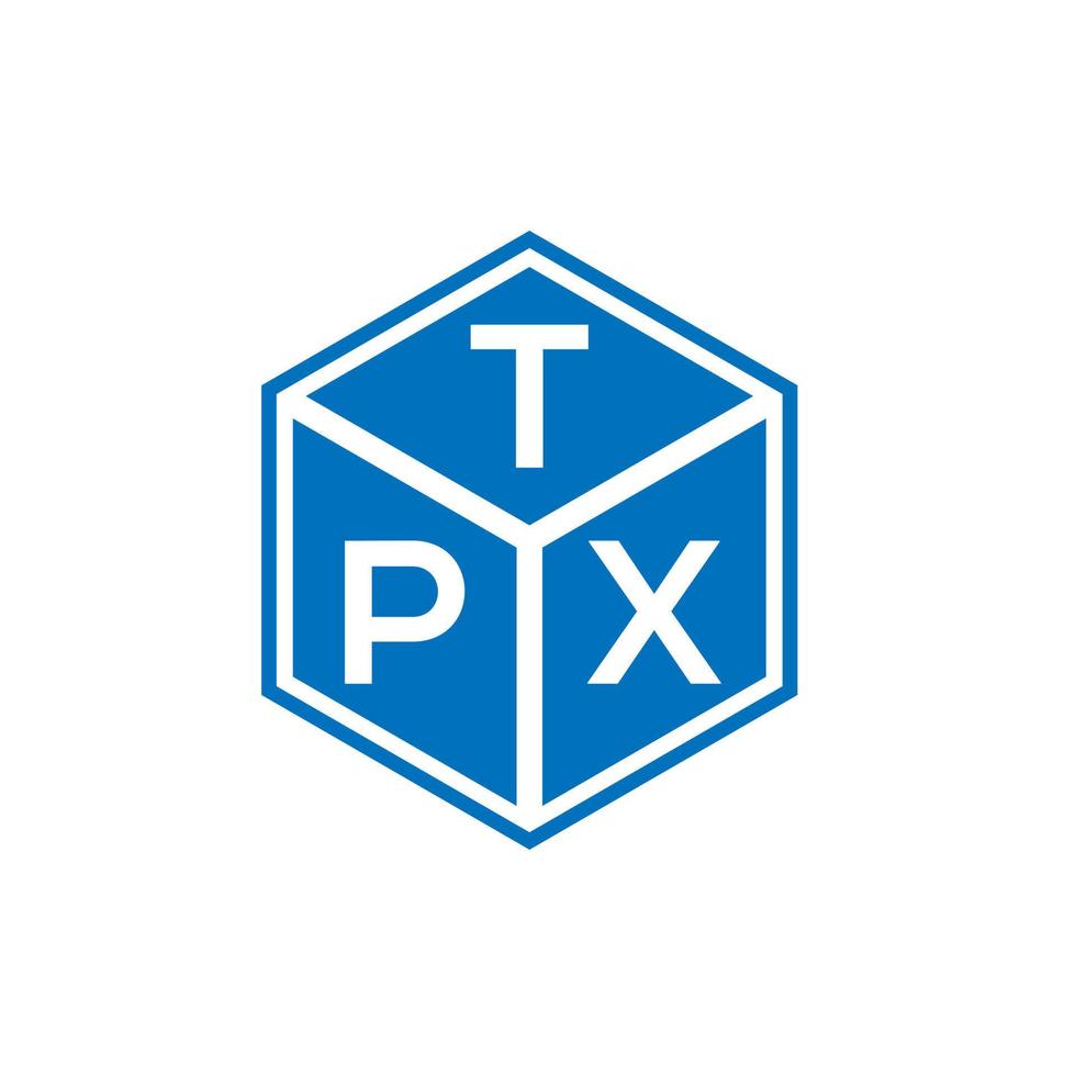 tpx brief logo ontwerp op zwarte achtergrond. tpx creatieve initialen brief logo concept. tpx-briefontwerp. vector