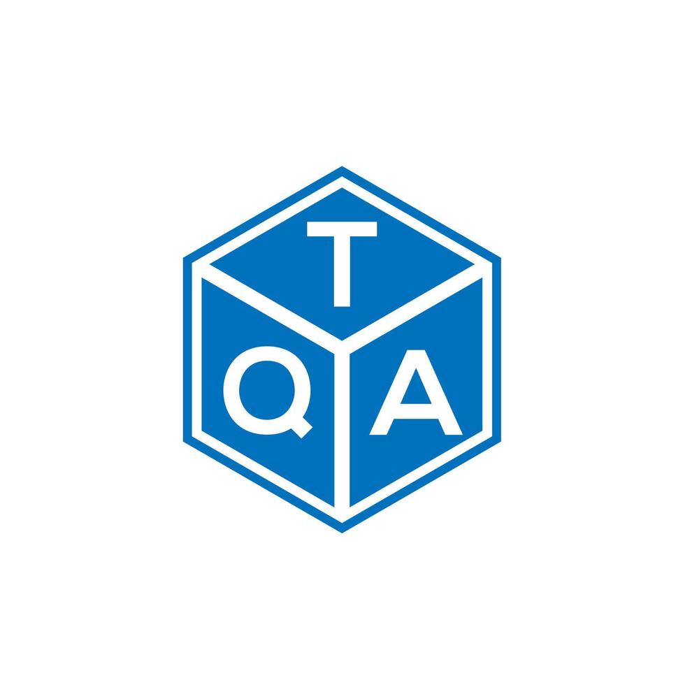 tqa brief logo ontwerp op zwarte achtergrond. tqa creatieve initialen brief logo concept. tqa-briefontwerp. vector