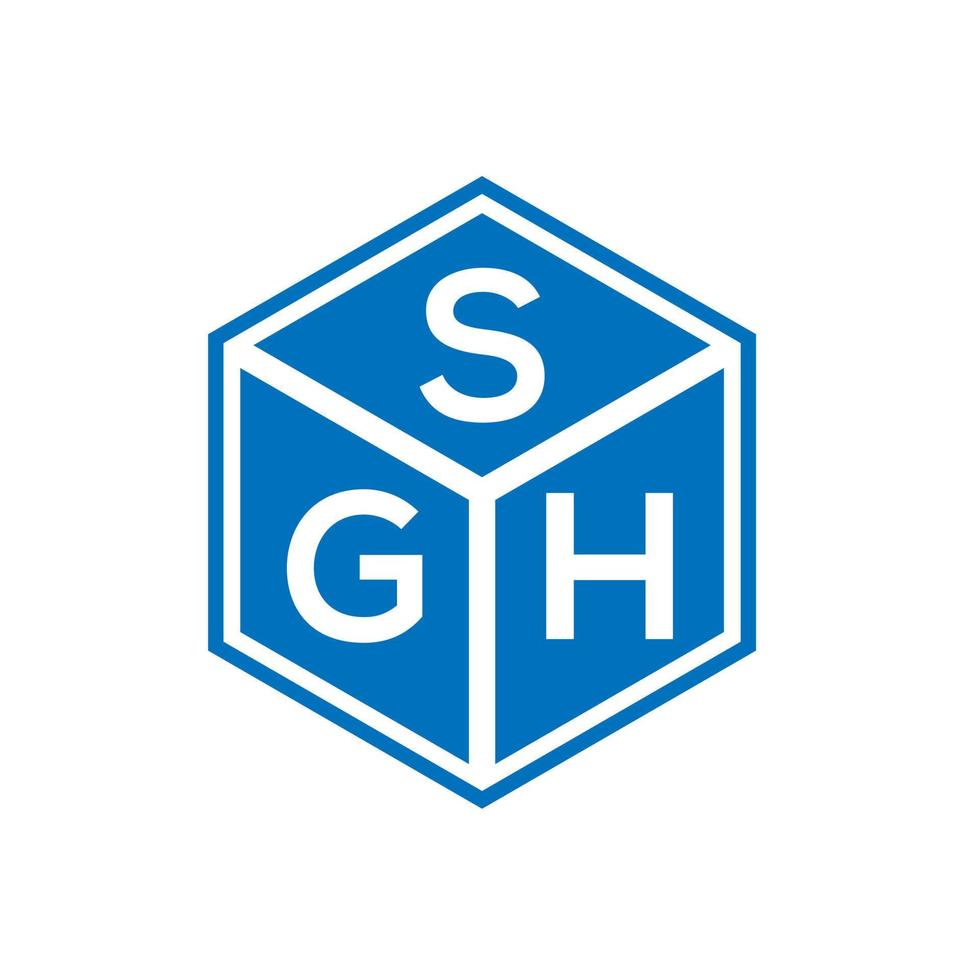 sgh brief logo ontwerp op zwarte achtergrond. sgh creatieve initialen brief logo concept. sgh brief ontwerp. vector