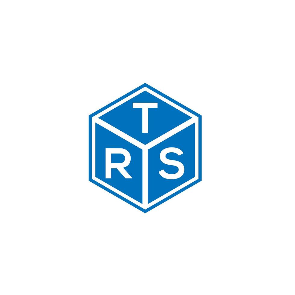 TR brief logo ontwerp op zwarte achtergrond. trs creatieve initialen brief logo concept. trs-briefontwerp. vector