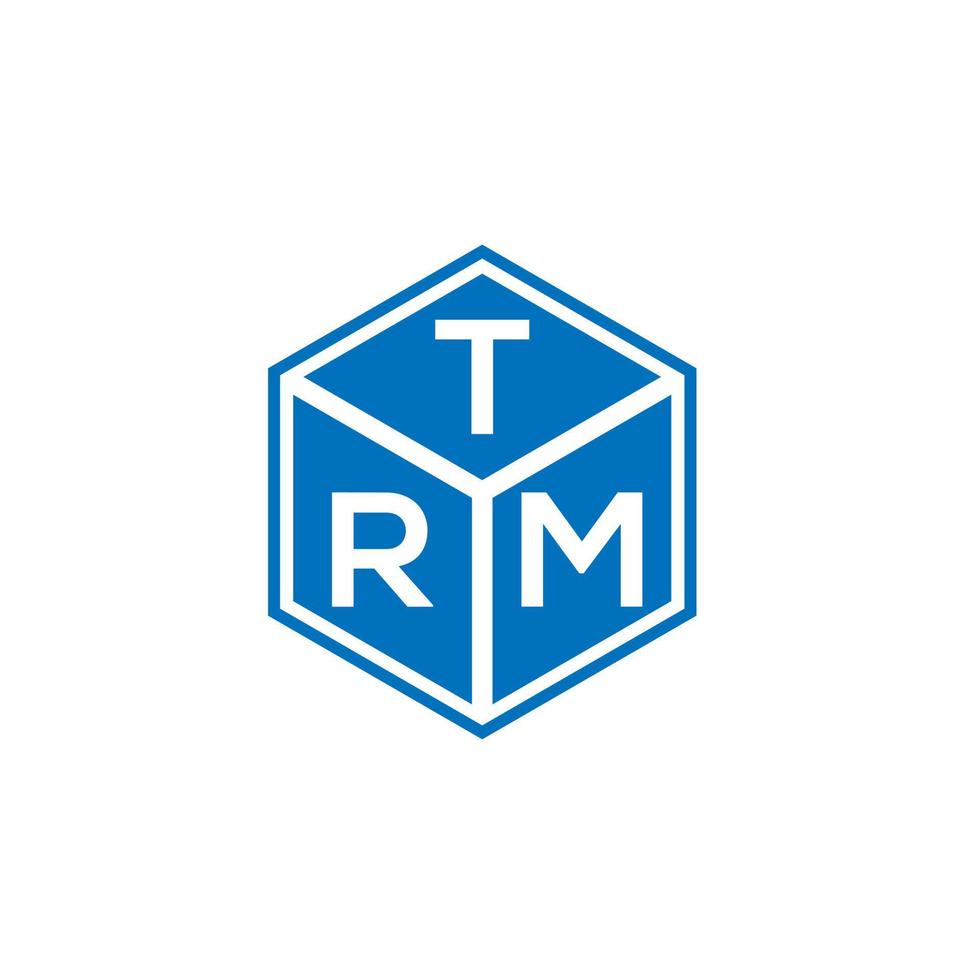 trm brief logo ontwerp op zwarte achtergrond. trm creatieve initialen brief logo concept. trm-briefontwerp. vector