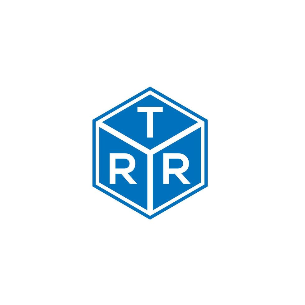 TRR brief logo ontwerp op zwarte achtergrond. trr creatieve initialen brief logo concept. trr-briefontwerp. vector