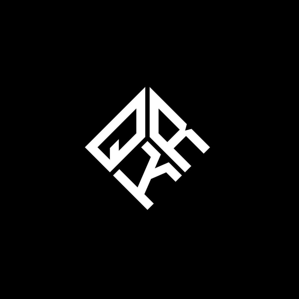 qkr brief logo ontwerp op zwarte achtergrond. qkr creatieve initialen brief logo concept. qkr brief ontwerp. vector