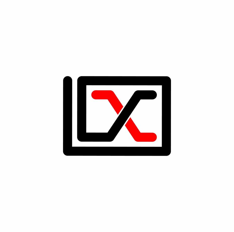 lx xl lx eerste letter logo geïsoleerd op een witte achtergrond vector