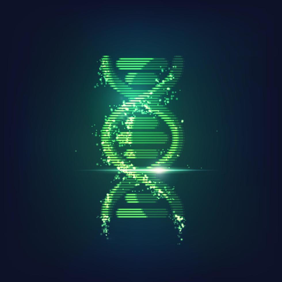 dna groen licht vector