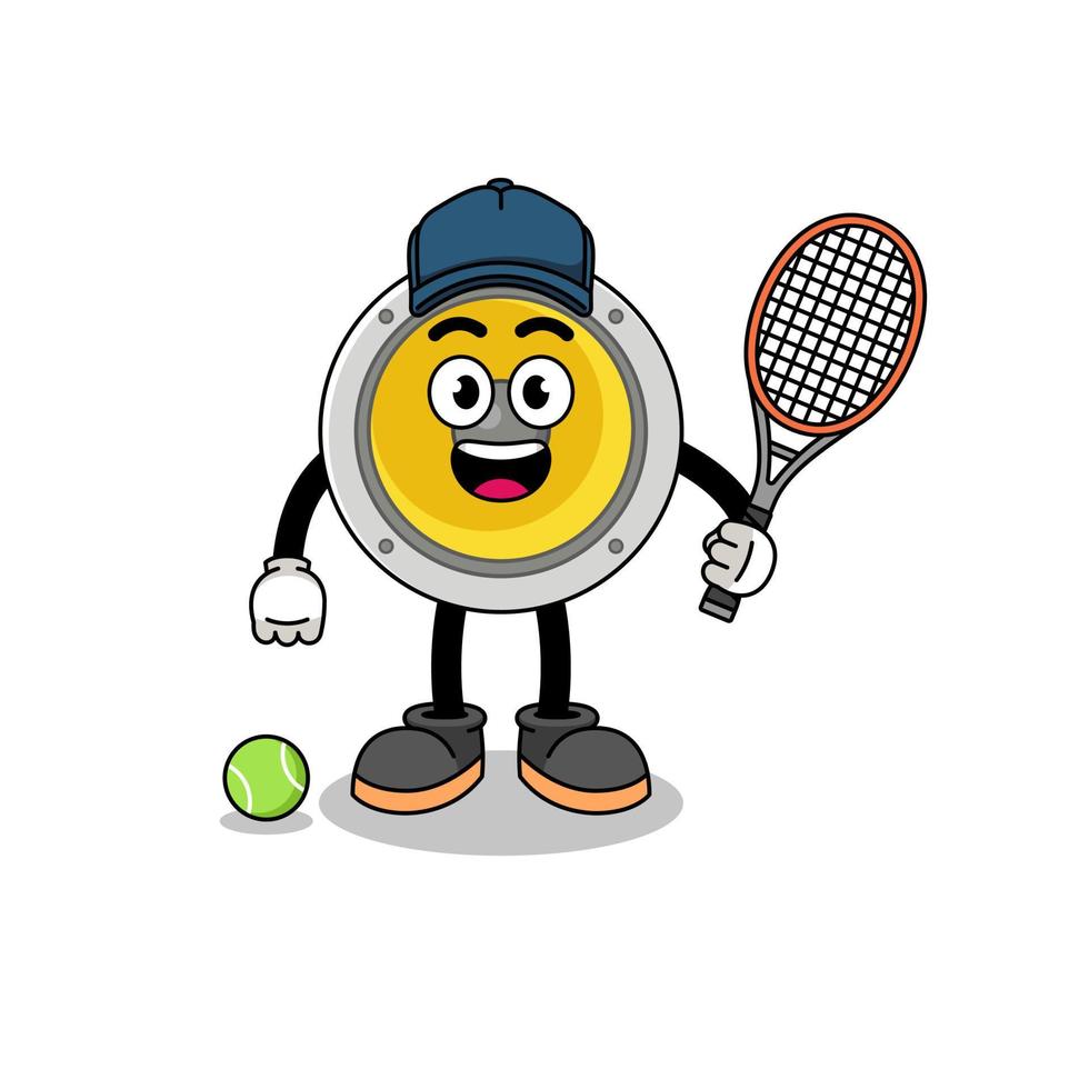 sprekerillustratie als tennisser vector