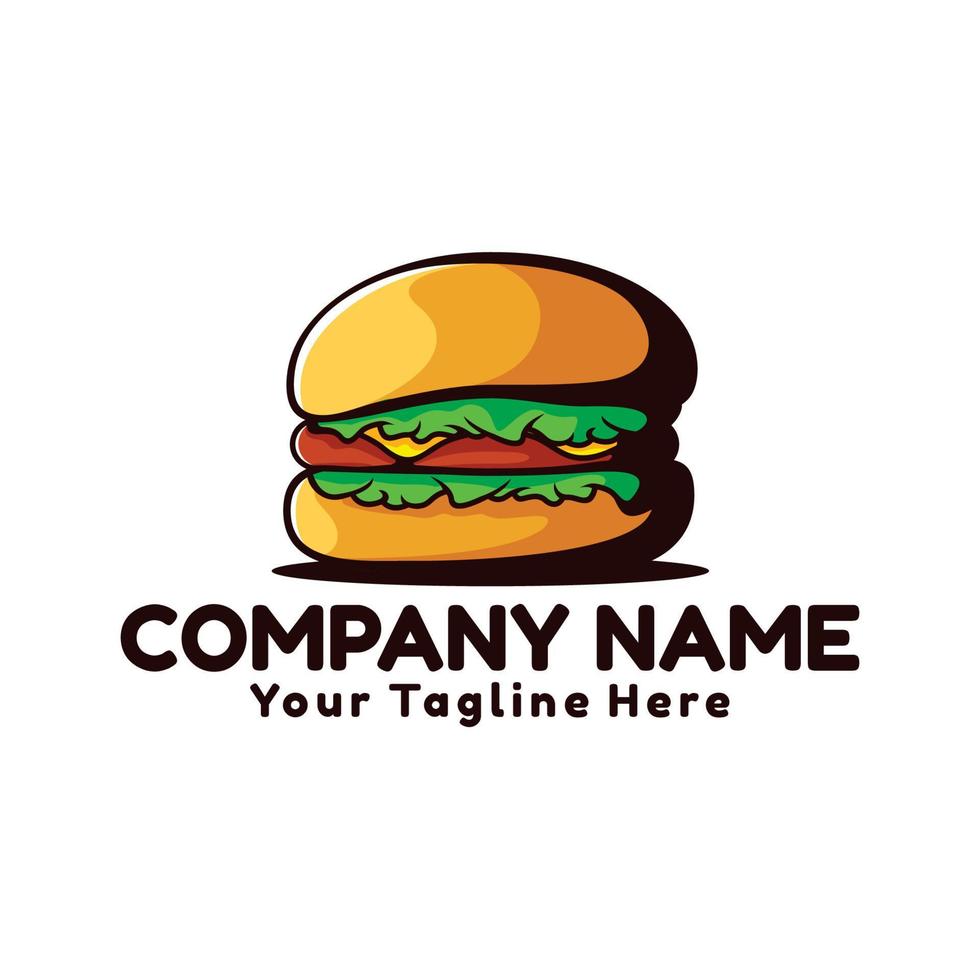 hamburger hand tekenen logo afbeelding vector