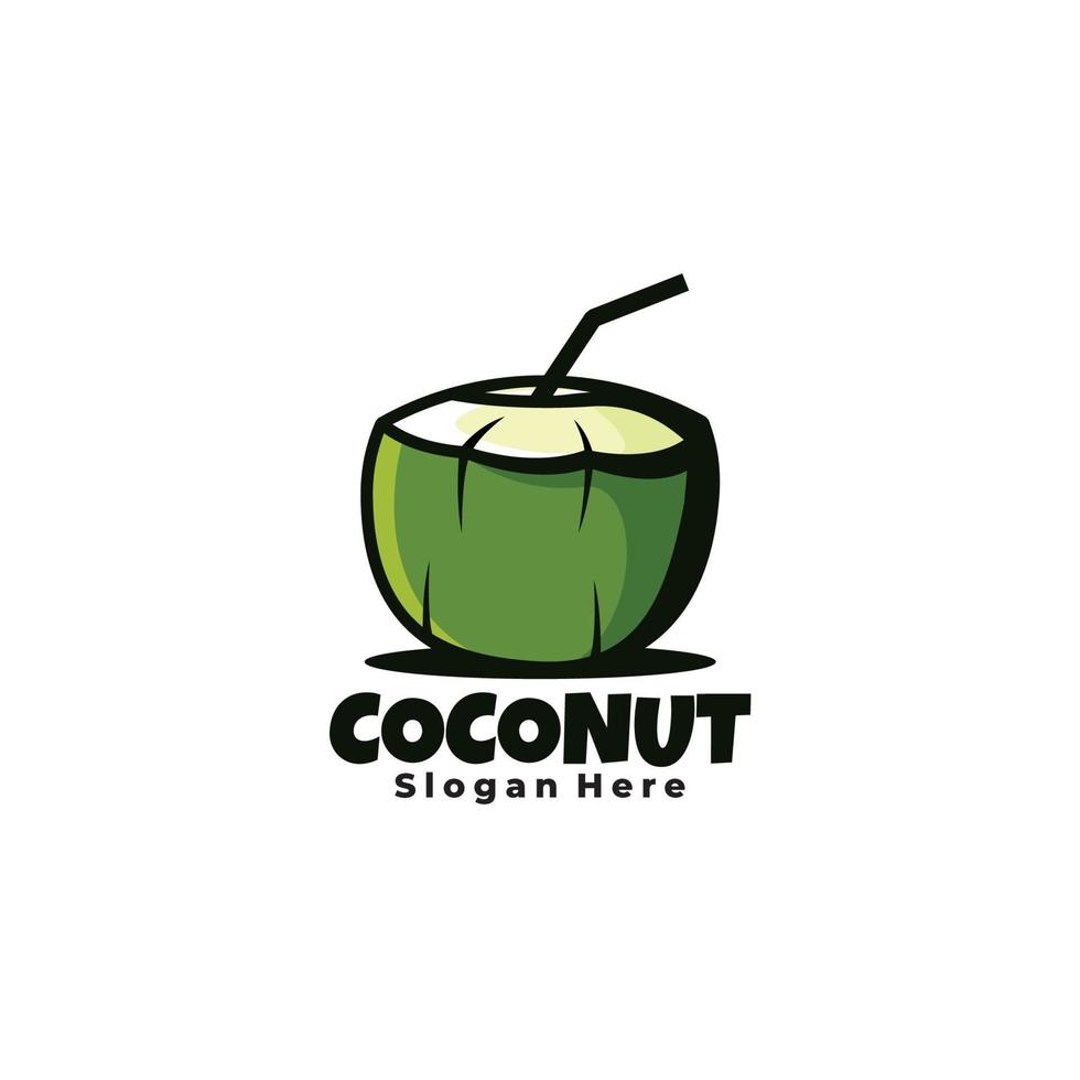 kokosnoot hand getekende illustratie vector