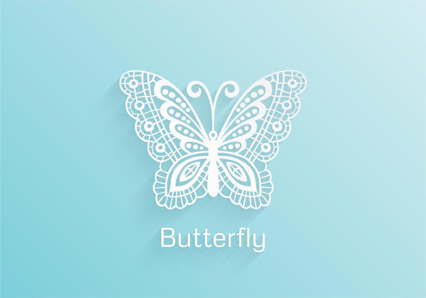 Gratis Paper Lace Butterfly Vector