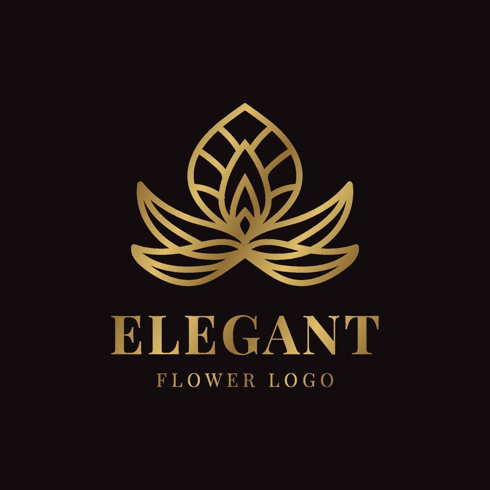 elegant abstract rustiek bloem vector logo ontwerpelement