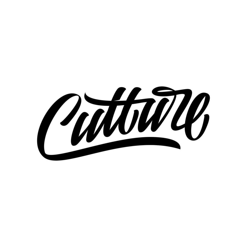 cultuur belettering kalligrafie brief script vector